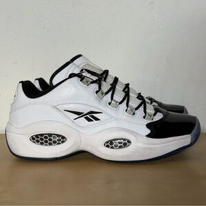 Reebok Question Low Patent Black Toe Sneakers GW8863 Men’s Size 10 Allen Iverson